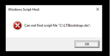 Cannot find script for "C:\LTIBootstrap.vbs" error at the execute sysprep step