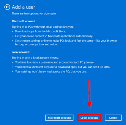 Microsoft Windows 11 24H2 create local user administrative rights admin administrator emergency access account mfa 2fa authentication